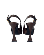 Saint Laurent Stone Glossy Slingback Pumps | Size EU 36 1/2