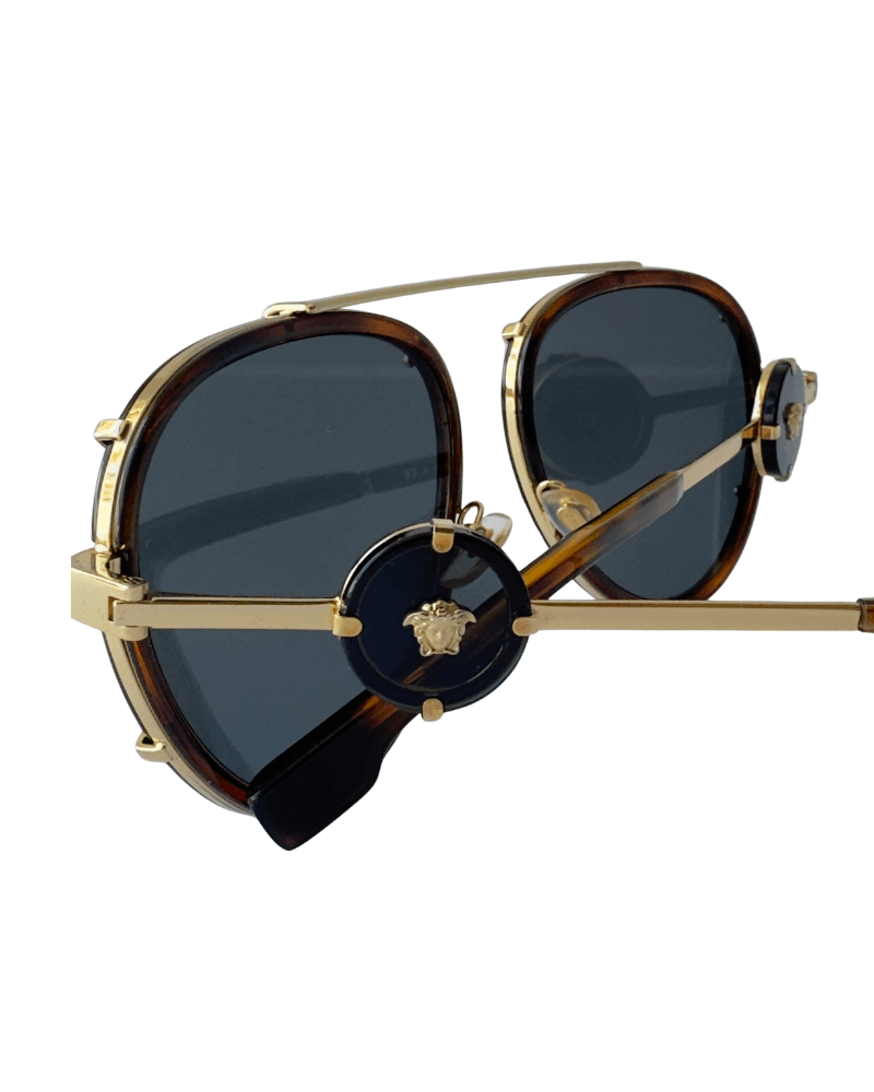 Versace VE 2232 Metal Womens Aviator Sunglasses