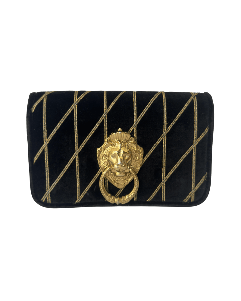 Moschino Velvet Clutch Bag