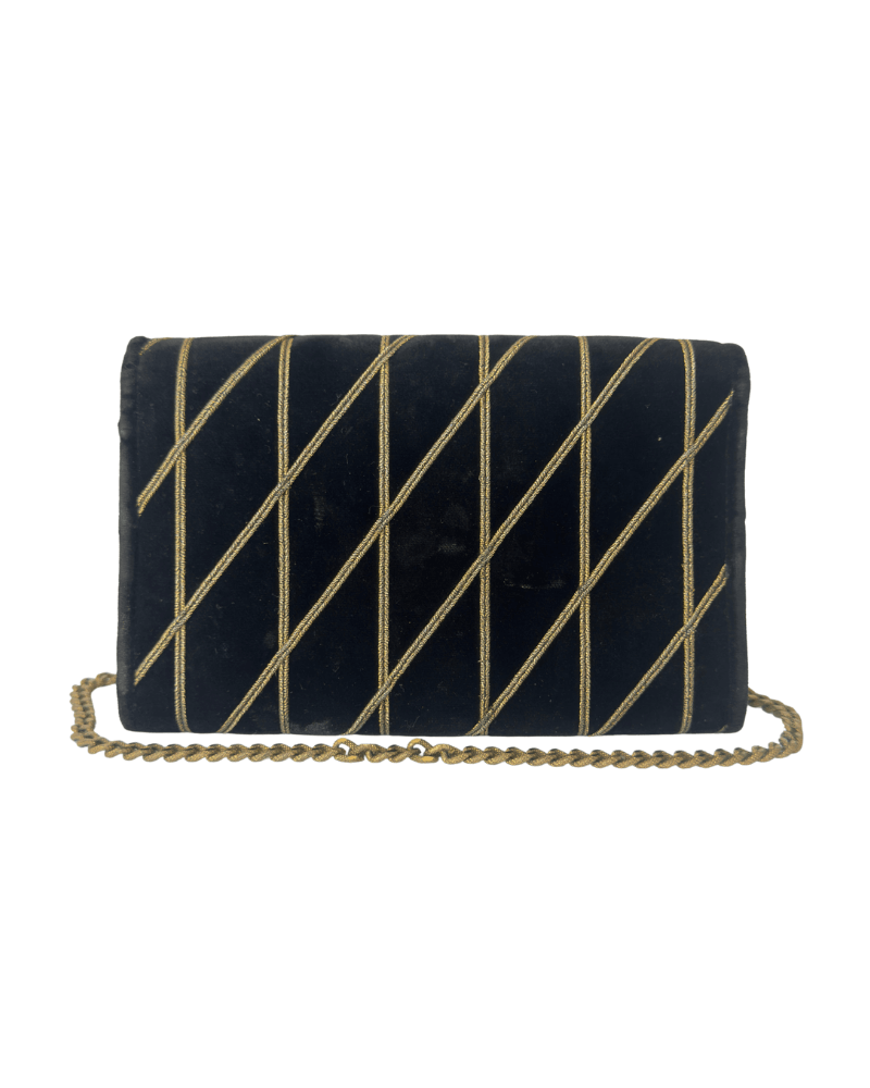 Moschino Velvet Clutch Bag