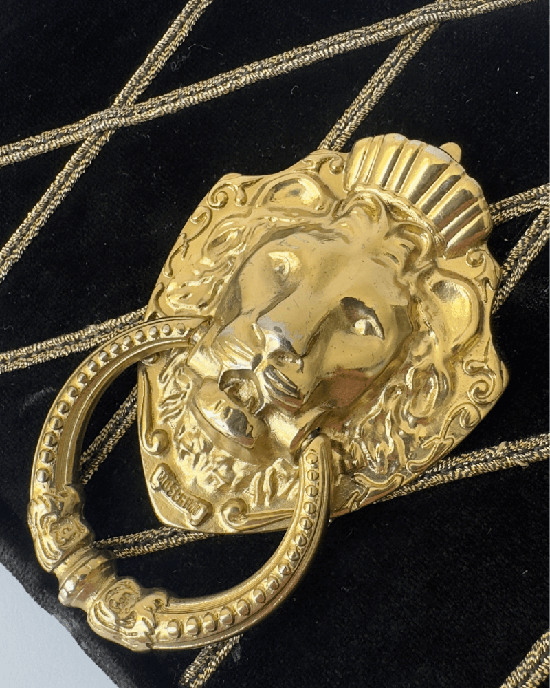 Moschino Velvet Clutch Bag