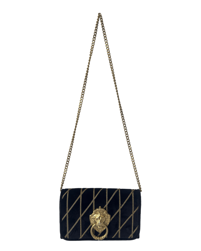 Moschino Velvet Clutch Bag