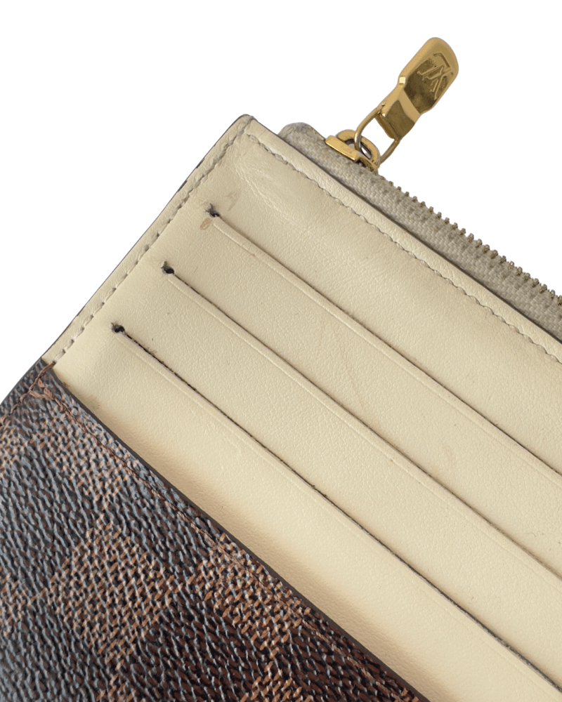 Louis Vuitton Damier Ebene Slim Purse Cream