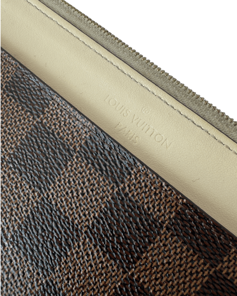 Louis Vuitton Damier Ebene Slim Purse Cream