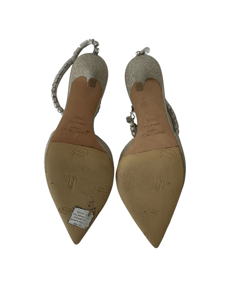 Jimmy Choo Glitter Glitter Accents D'Orsay Pumps