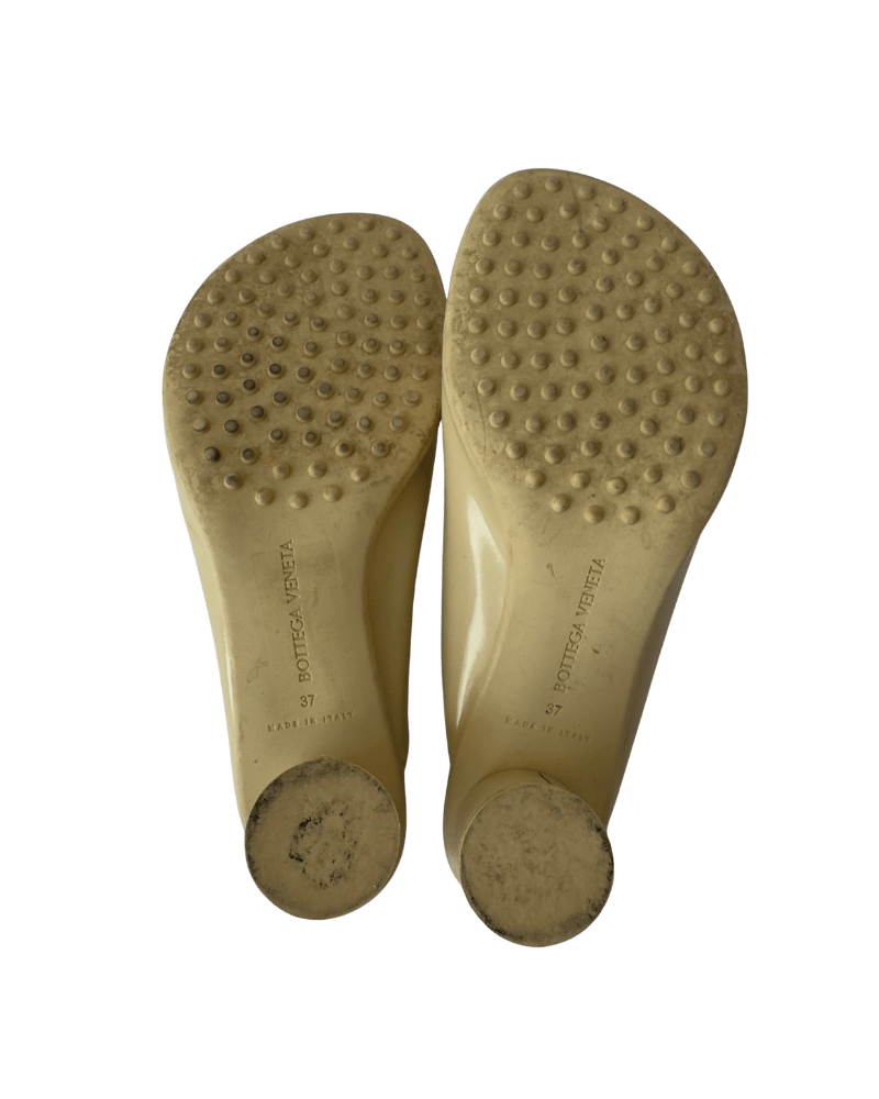 Bottega Veneta 50mm Atomic Leather Mules | Size EU 37