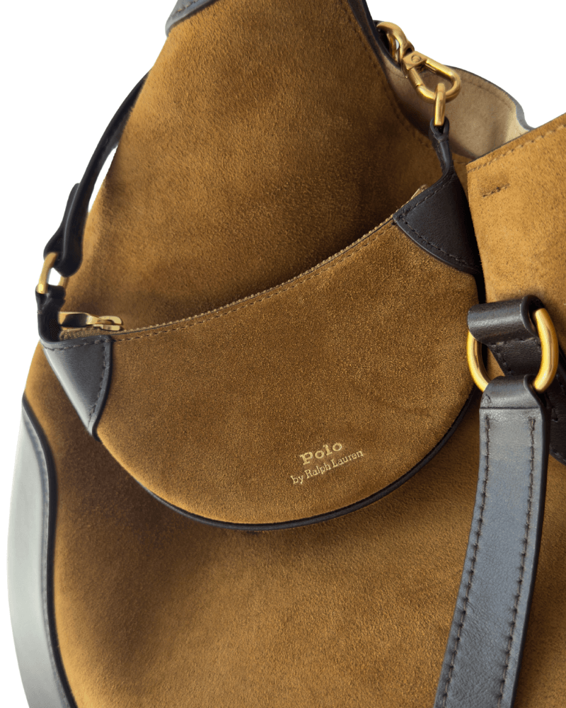 Polo Ralph Lauren Polo ID Suede Large Shoulder Bag