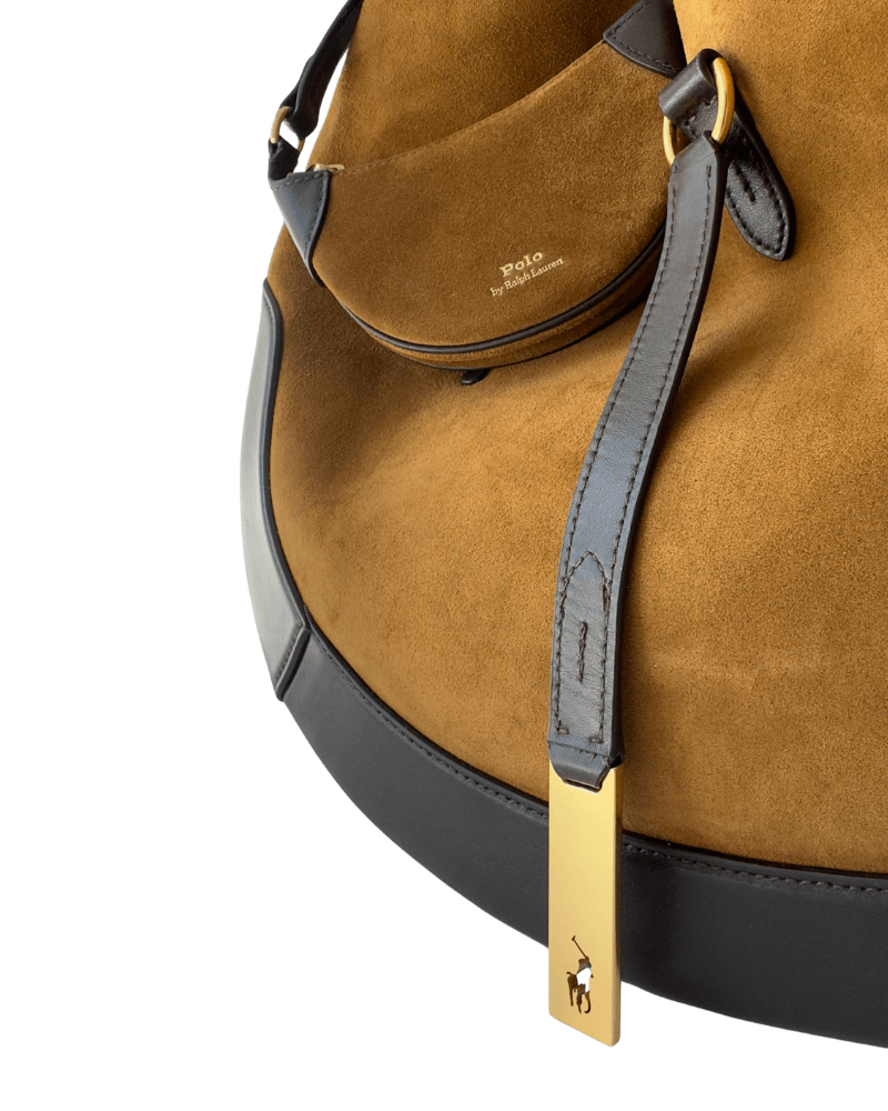 Polo Ralph Lauren Polo ID Suede Large Shoulder Bag