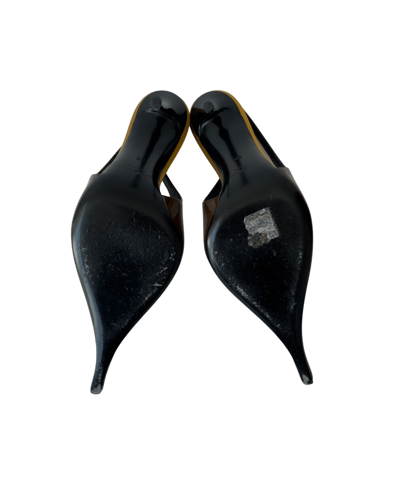 Saint Laurent Amalia 110 patent leather slingback pumps | Size EU 36