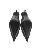 Balenciaga Black Denim Knife Mules