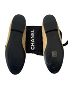 Chanel Interlocking CC Logo Leather Ballet Flats | Size EU 36 1/2