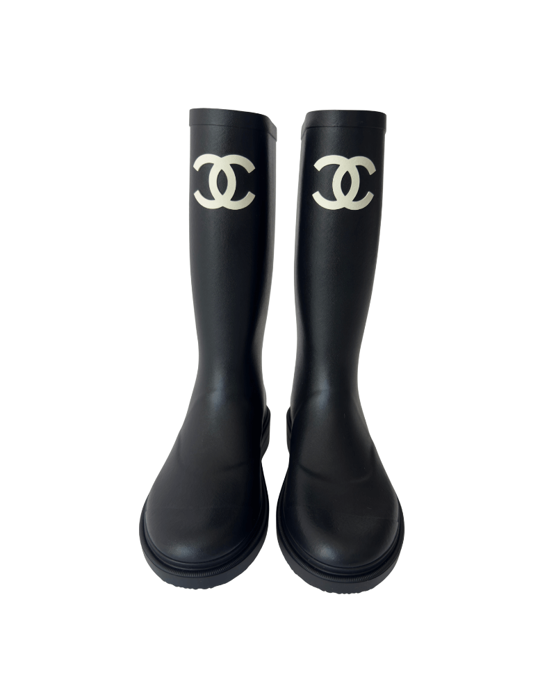 Chanel Wellington Rubber Boots | Size EU 37