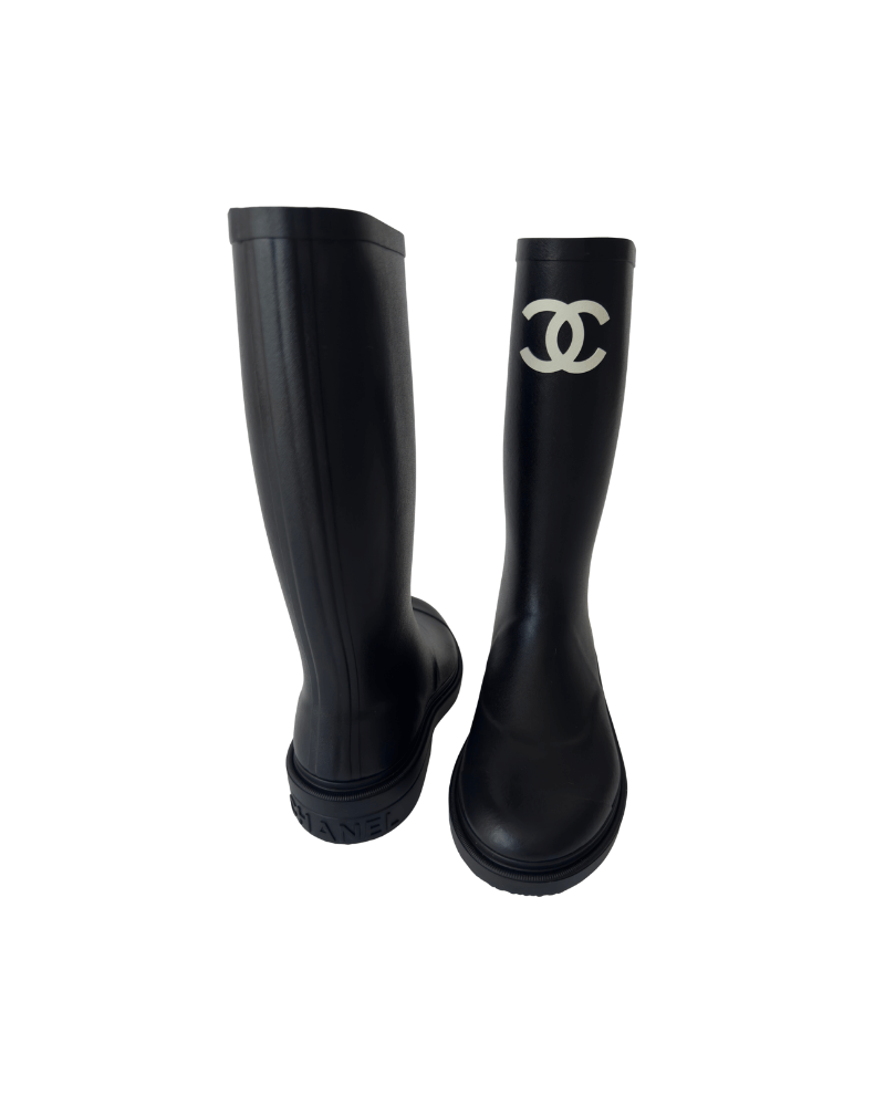 Chanel Wellington Rubber Boots | Size EU 37