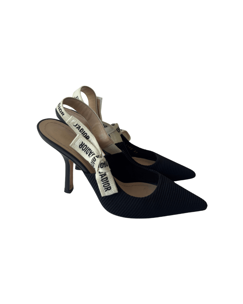 Christian Dior Printed Slingback Pumps | Size EU 37
