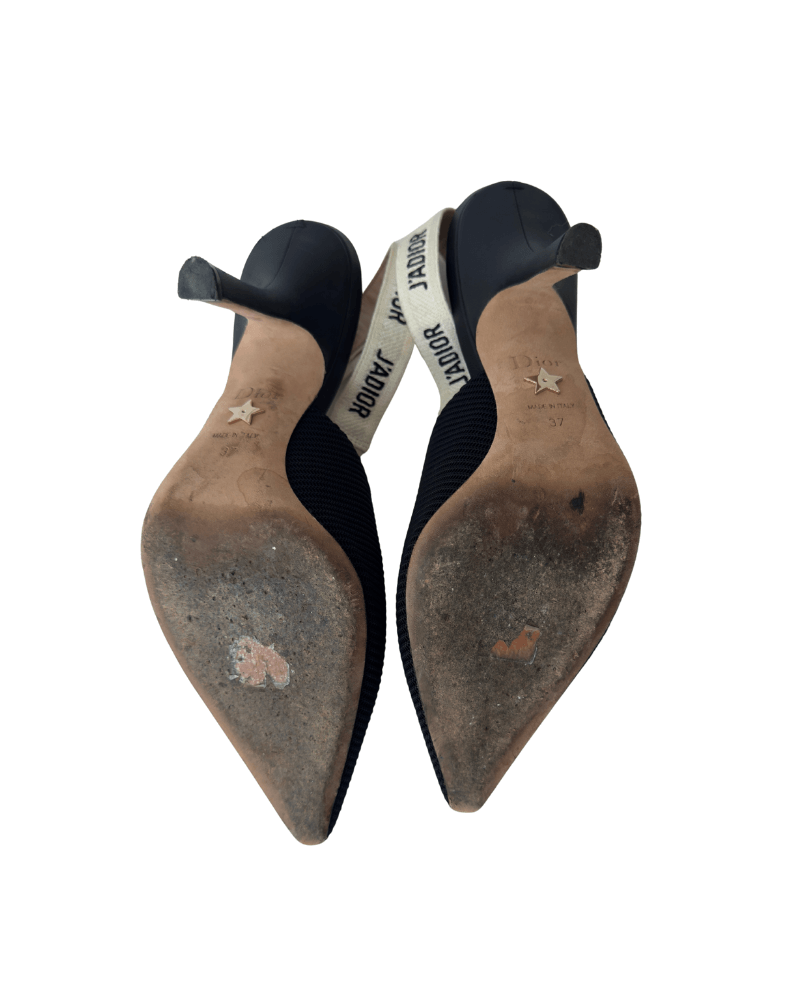 Christian Dior Printed Slingback Pumps | Size EU 37