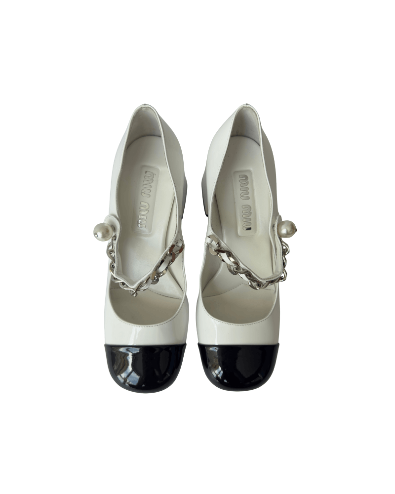 Miu Miu Mary Jane Cap Toe Pump | Size EU 37