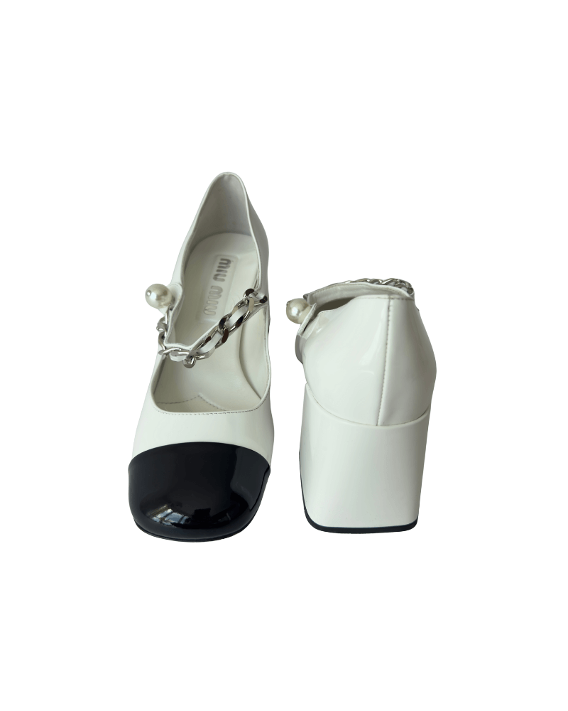 Miu Miu Mary Jane Cap Toe Pump | Size EU 37
