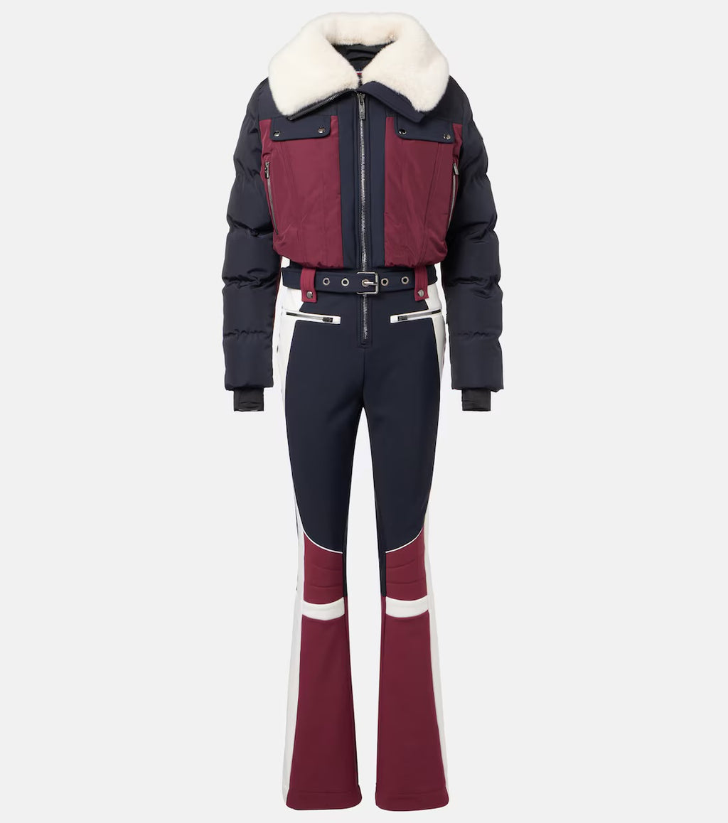 Fusalp Karei Faux Fur-Trimmed Ski Suit Size 34