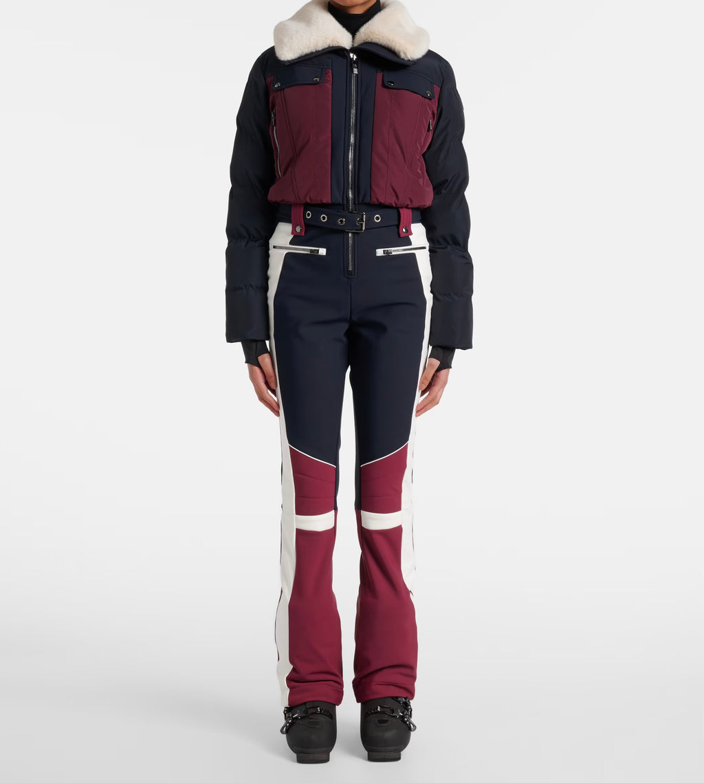 Fusalp Karei Faux Fur-Trimmed Ski Suit Size 34