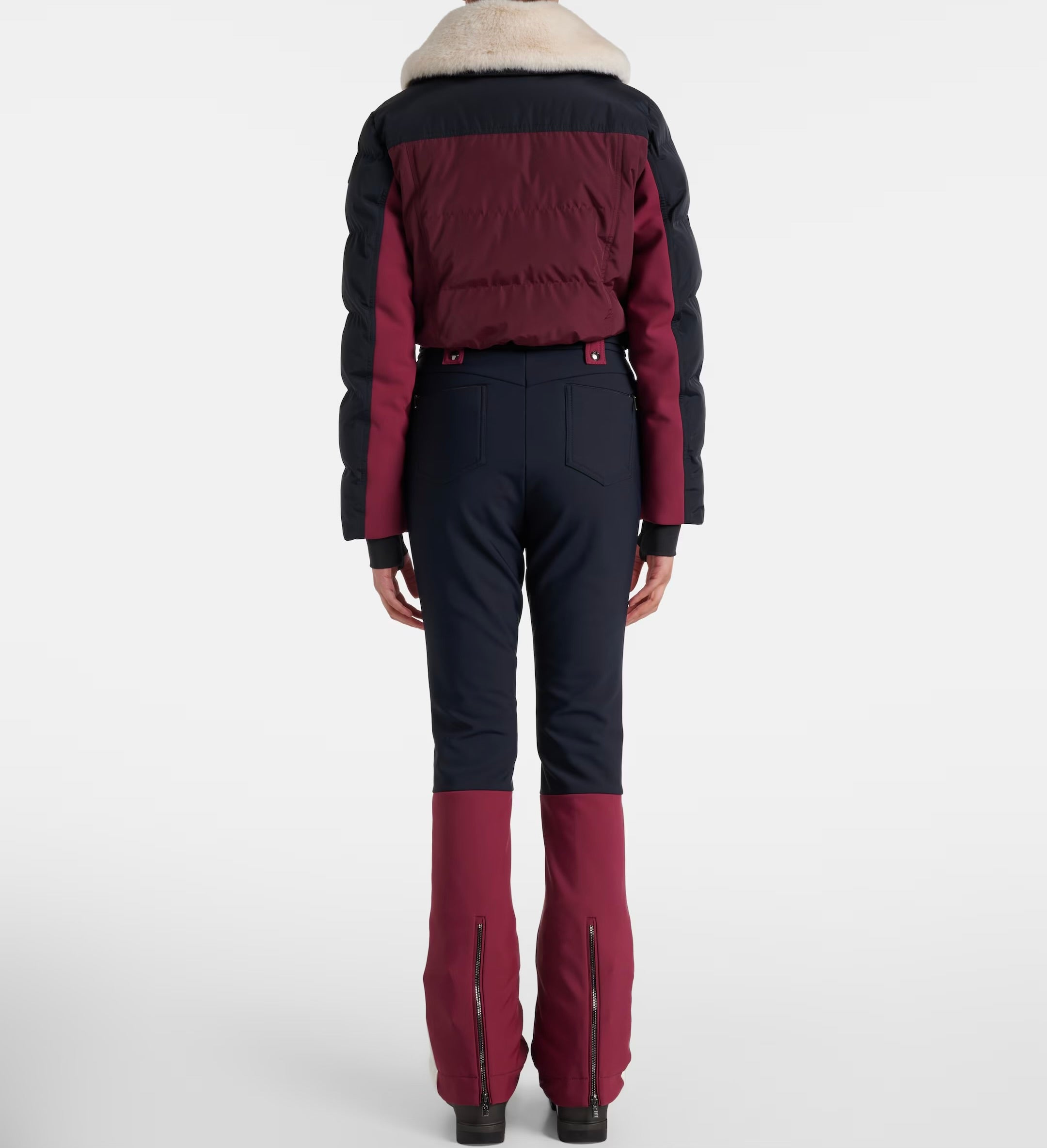 Fusalp Karei Faux Fur-Trimmed Ski Suit Size 34