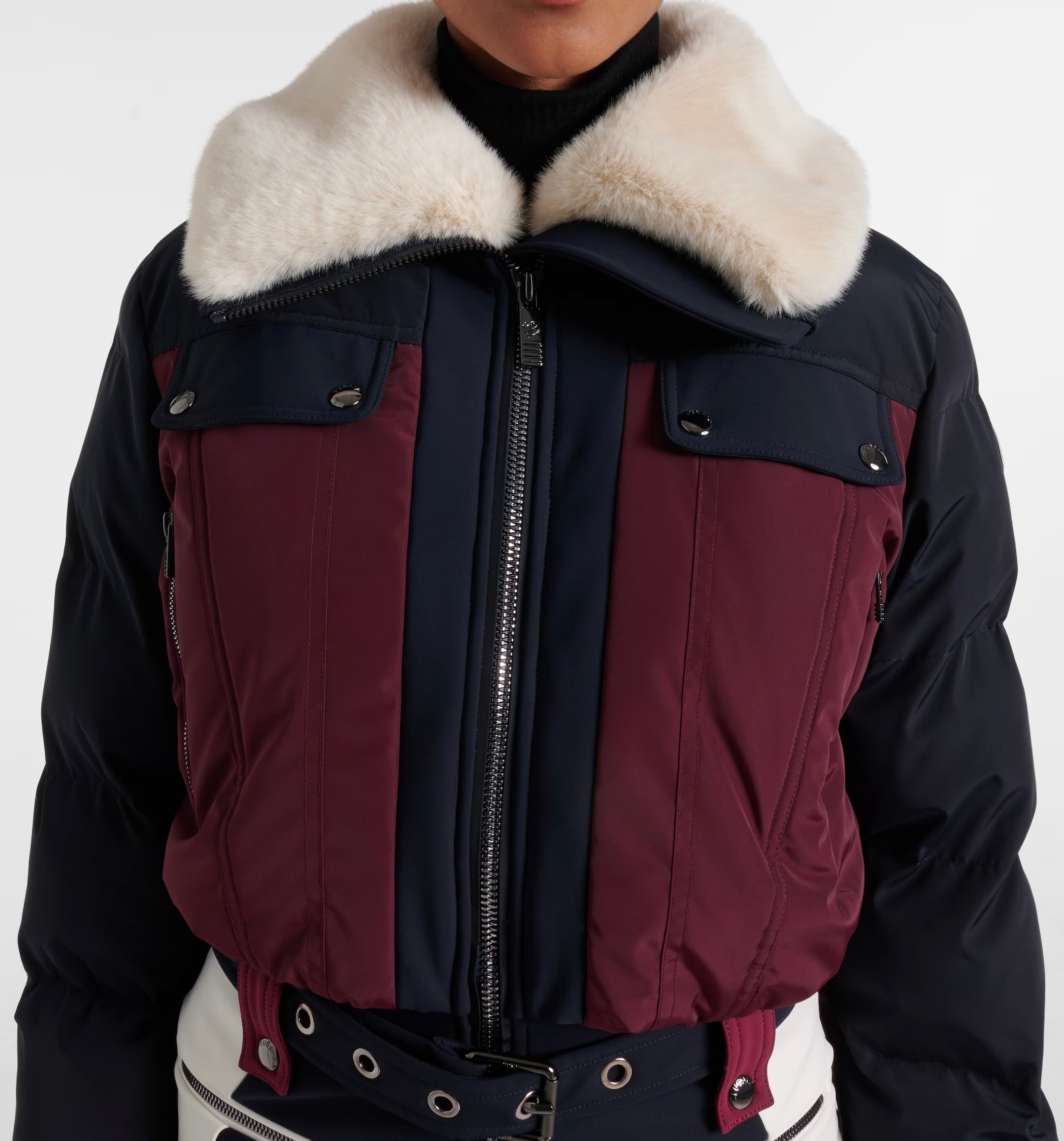 Fusalp Karei Faux Fur-Trimmed Ski Suit Size 34