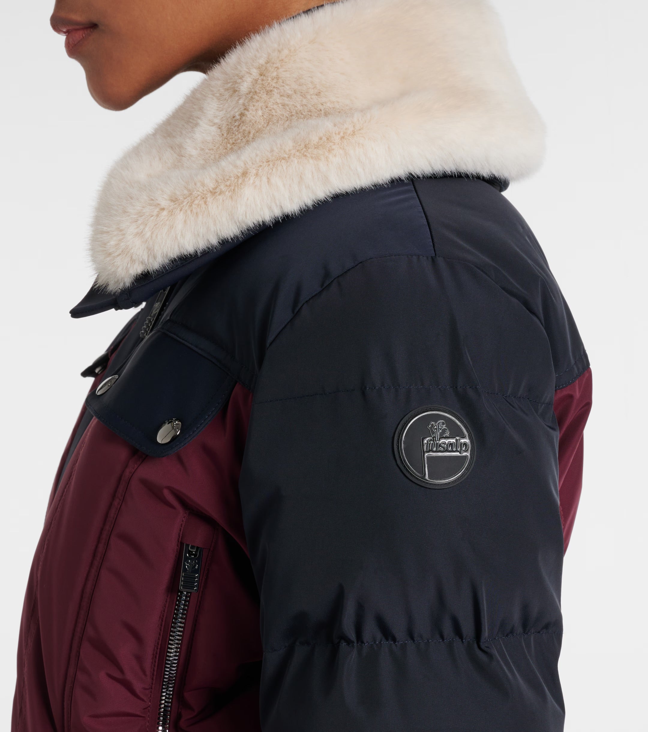 Fusalp Karei Faux Fur-Trimmed Ski Suit Size 34