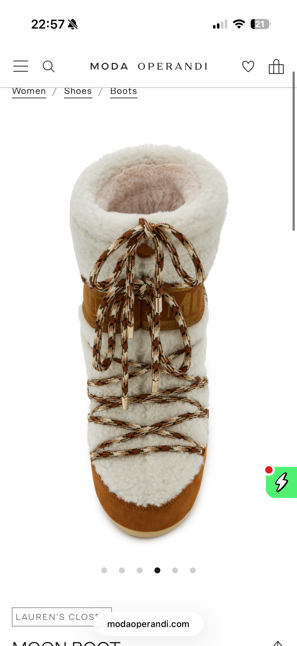 Moon Boot Icon Shearling Boots