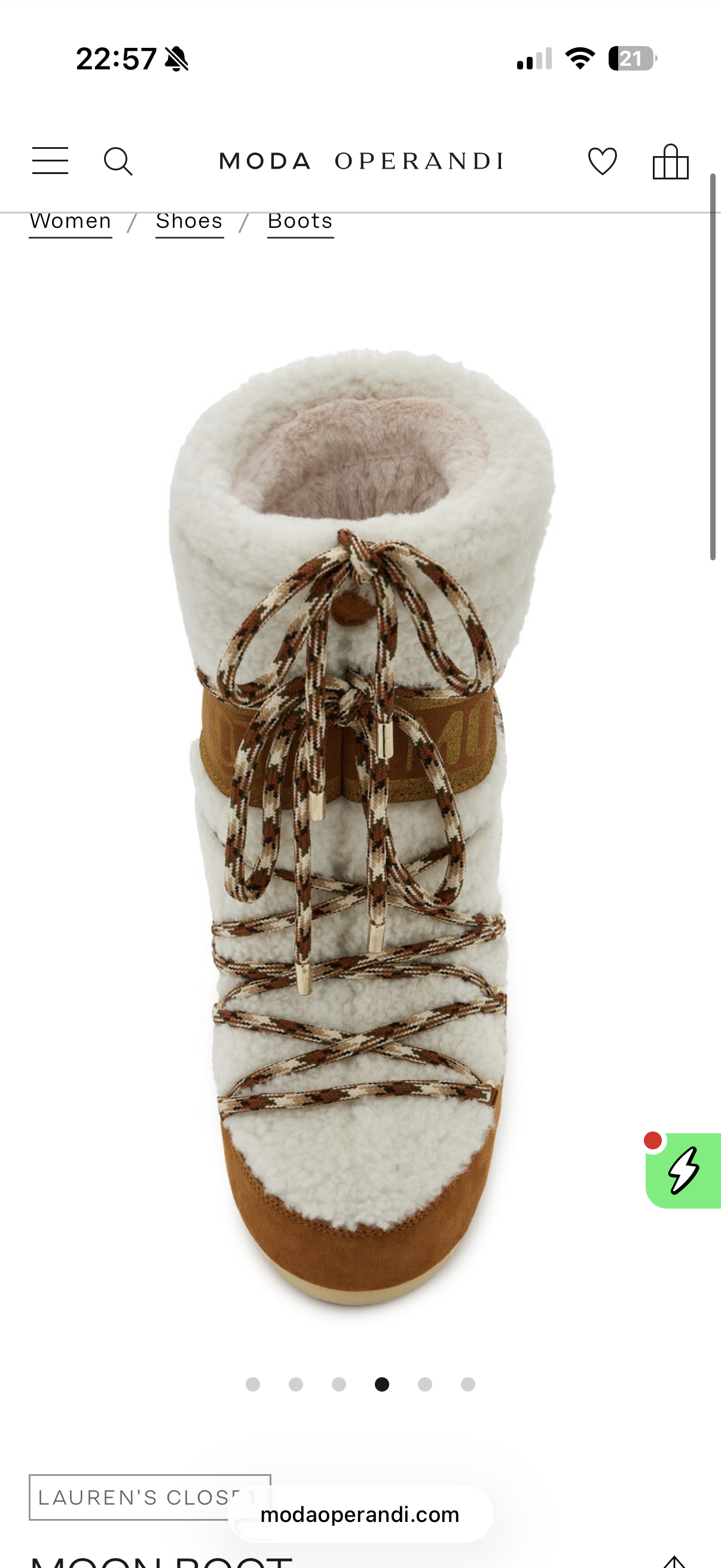 Moon Boot Icon Shearling Boots