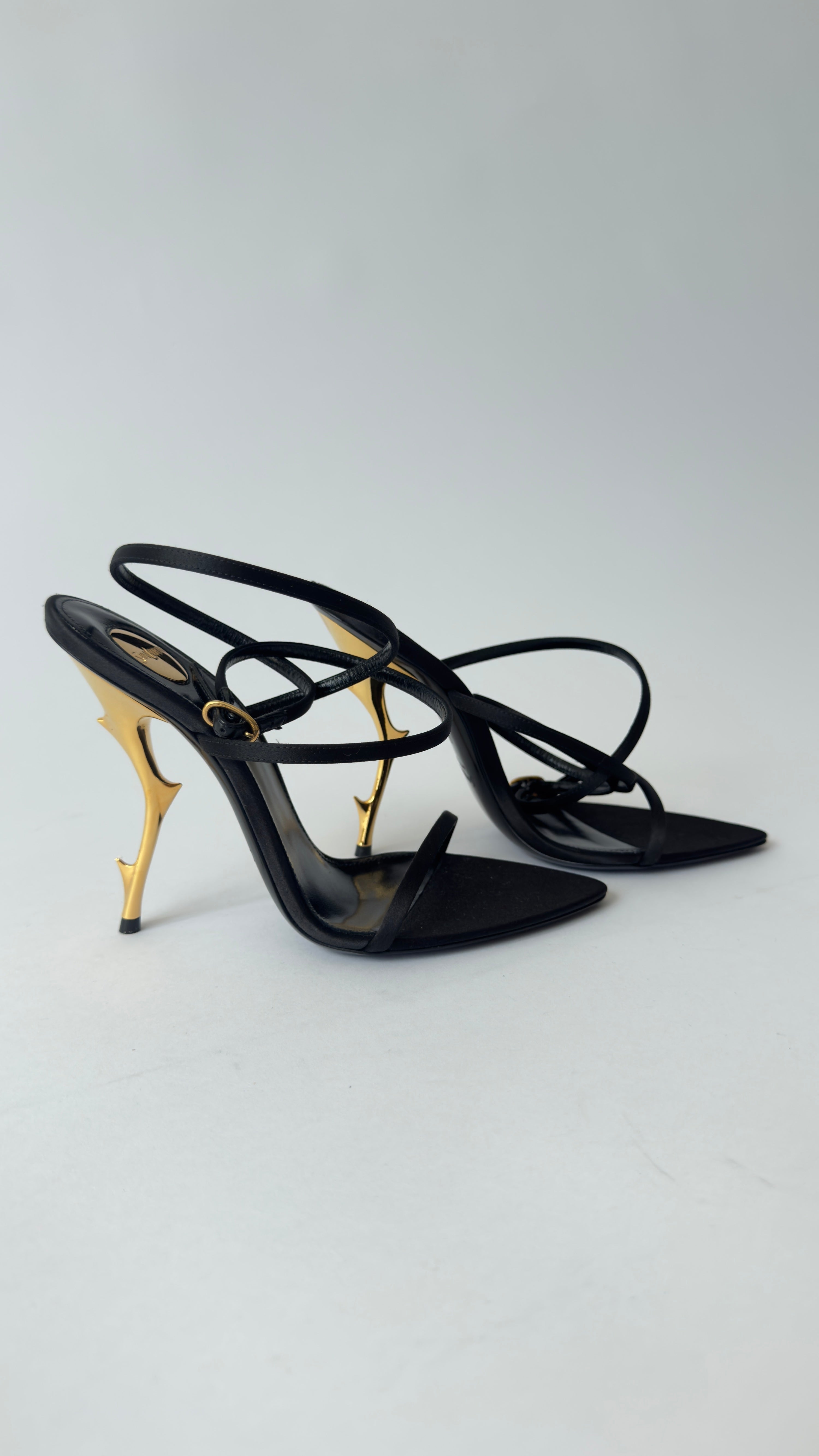 Shoes Sandles Raso Reg / Cross Lin Nero YSL