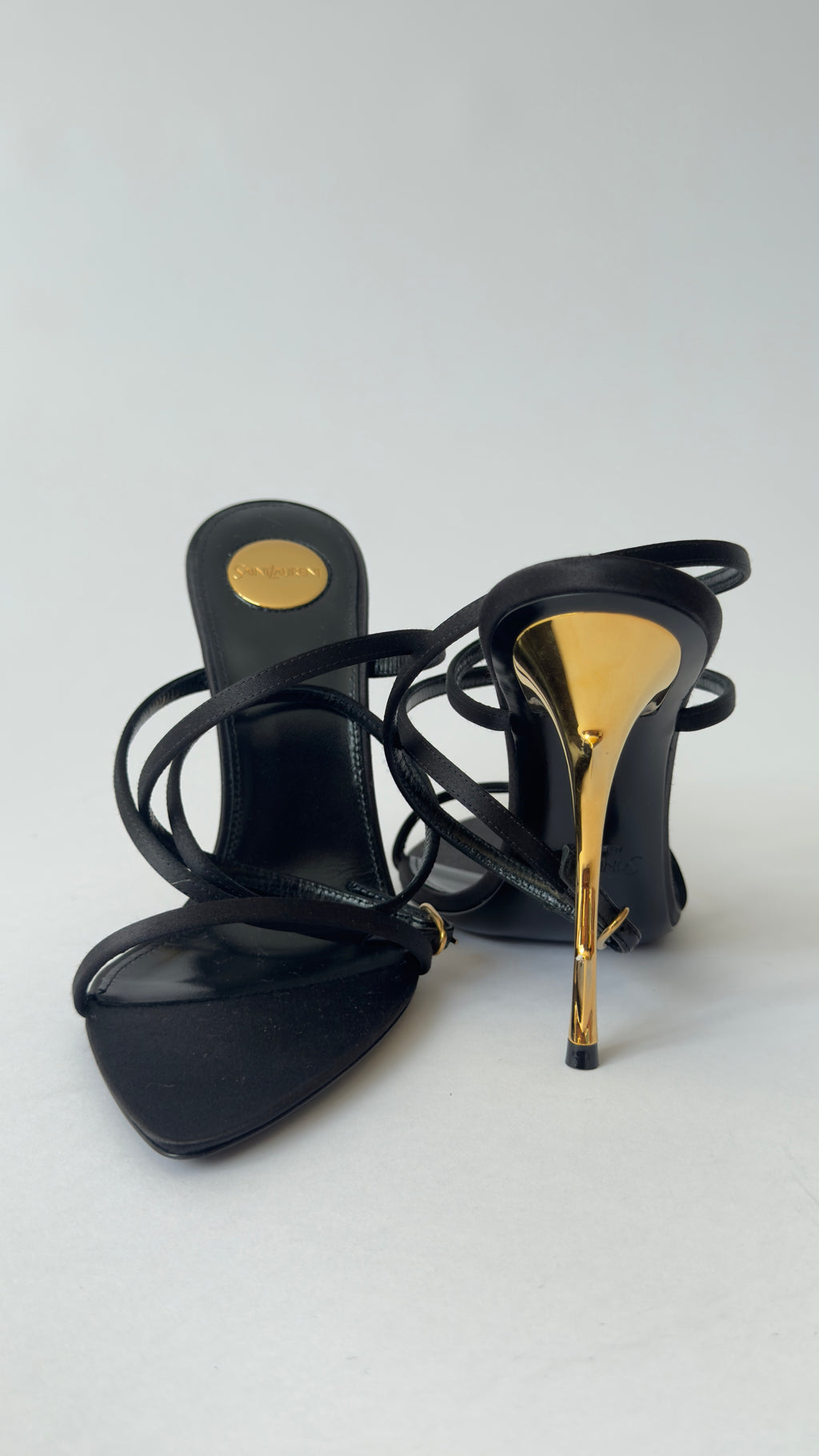 Shoes Sandles Raso Reg / Cross Lin Nero YSL