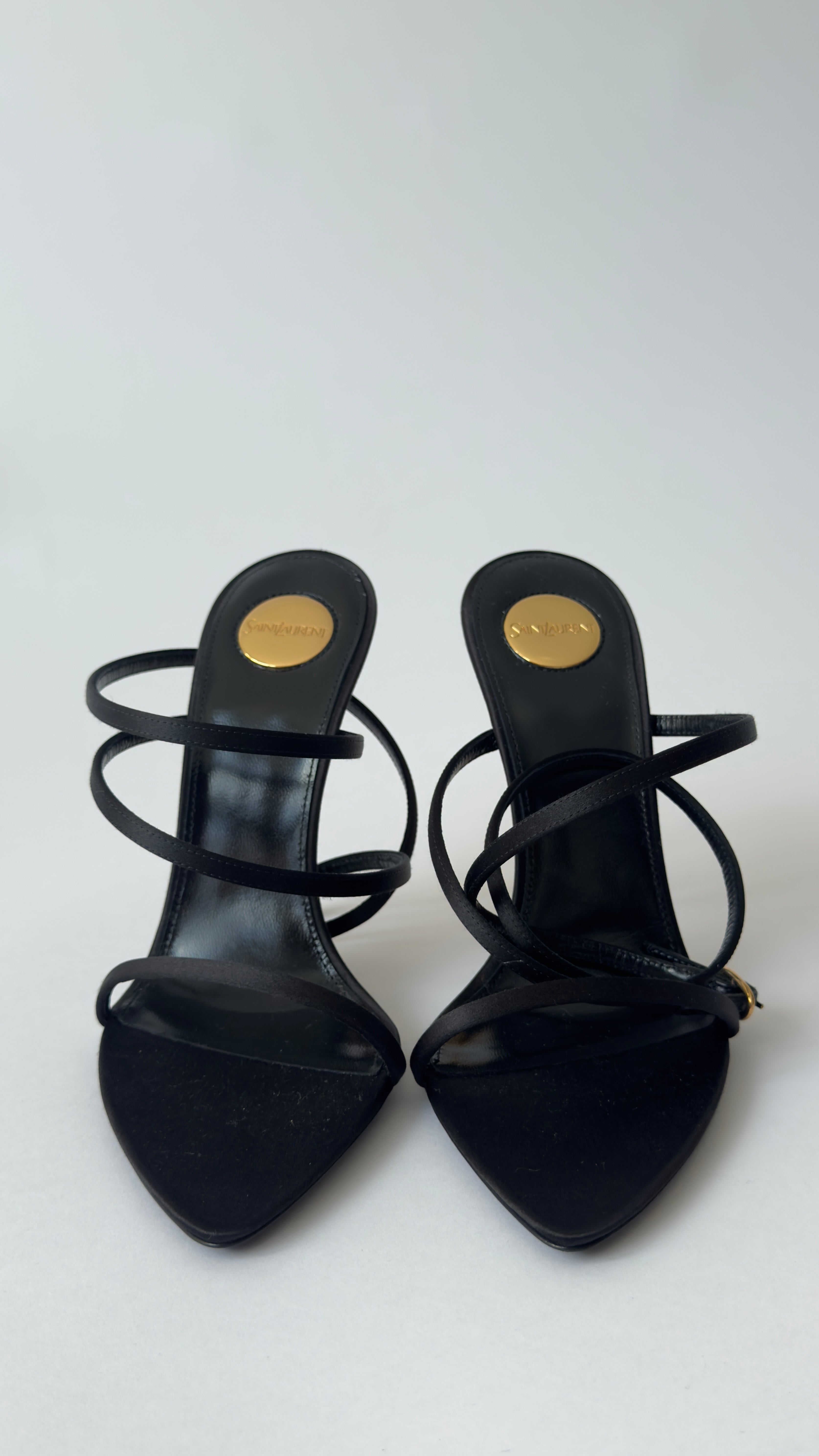 Shoes Sandles Raso Reg / Cross Lin Nero YSL