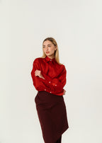 Helsa Red Shirt Long Sleave XS