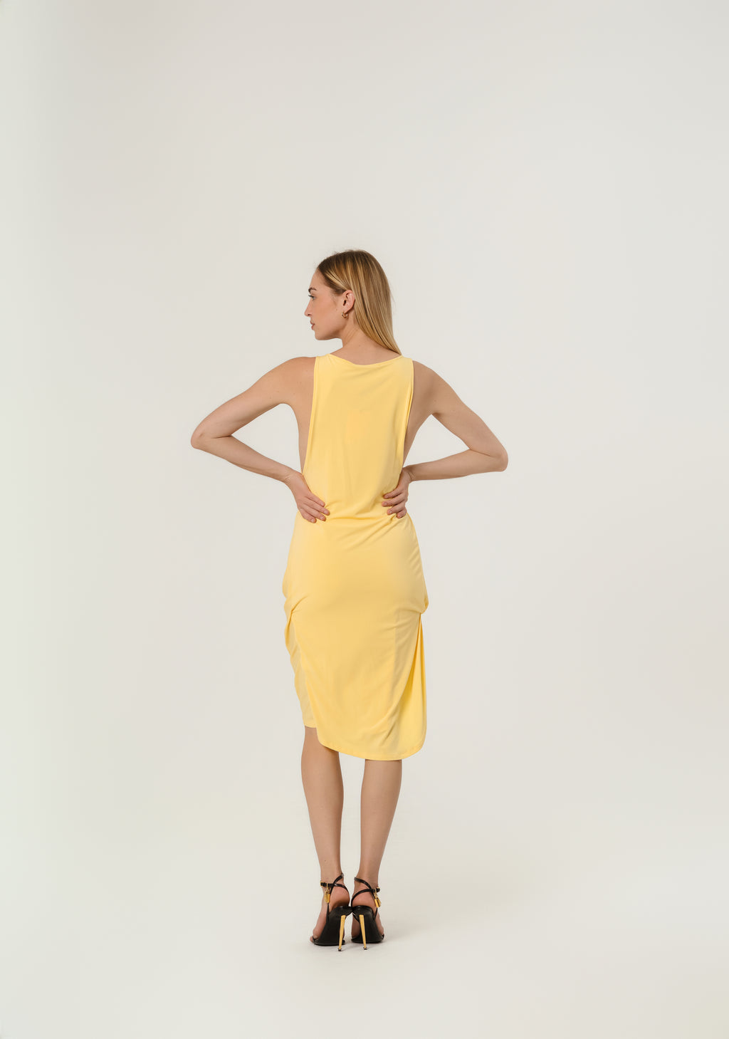 JACQUEMUS Yellow La Croisière 'The Peplo' Minidress