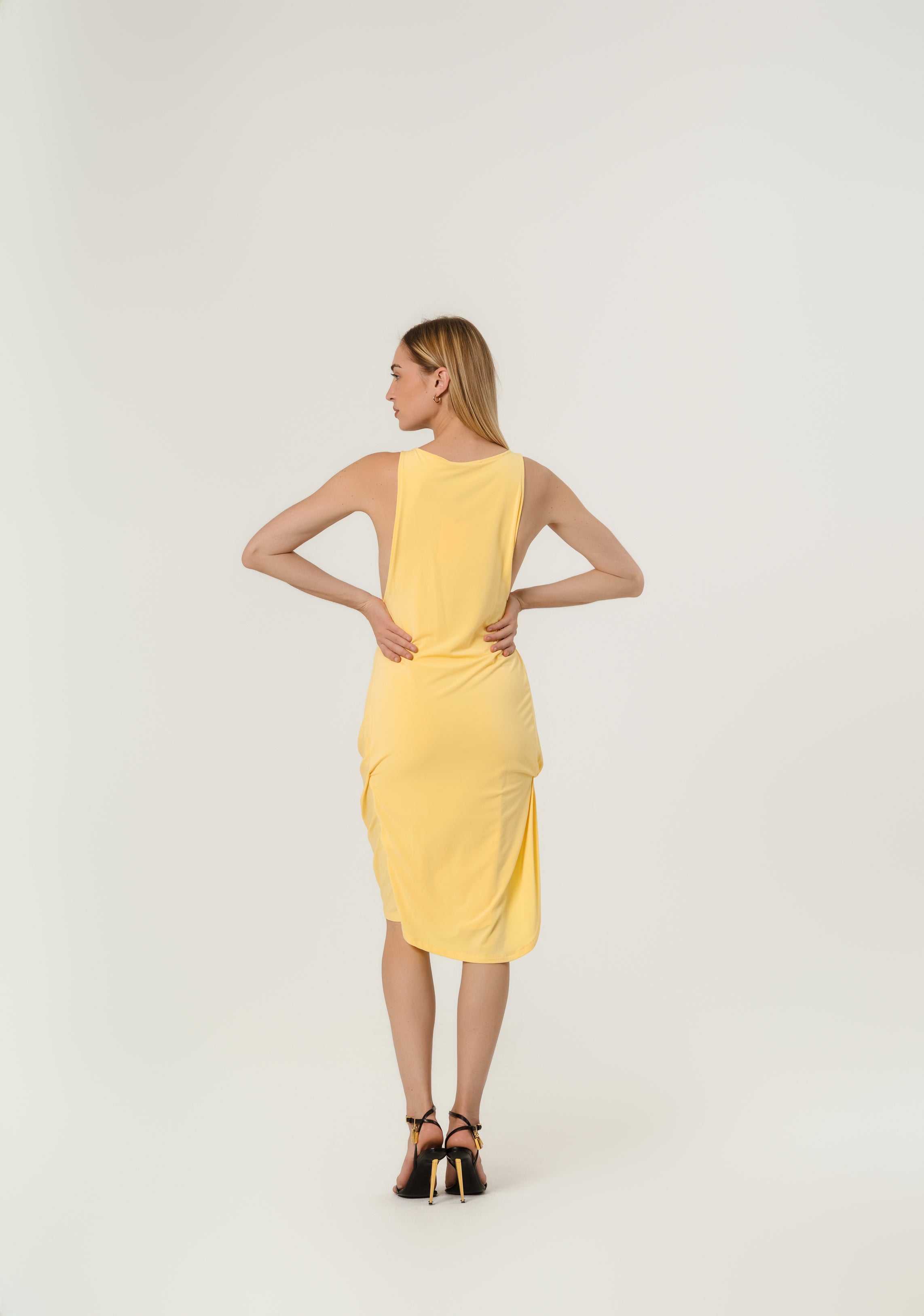 JACQUEMUS Yellow La Croisière 'The Peplo' Minidress