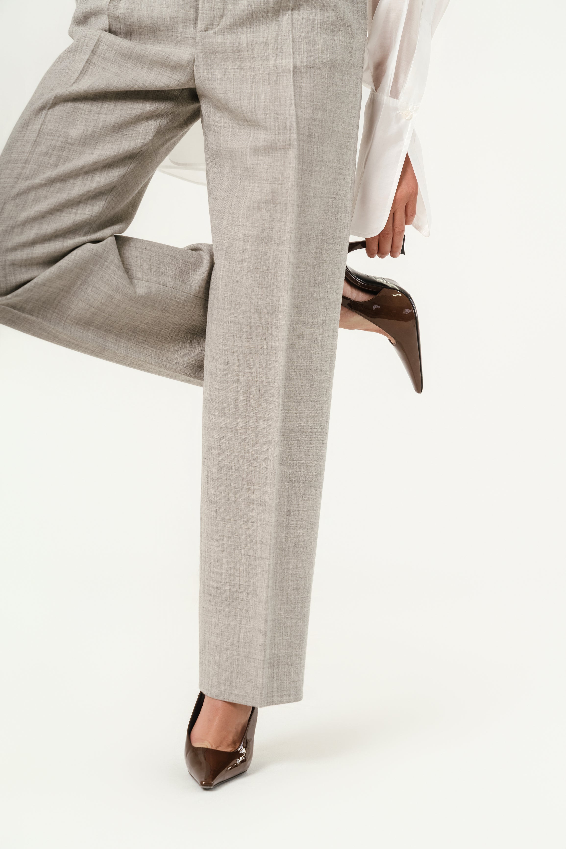 Wide-leg Pants in Wool Ysl chine