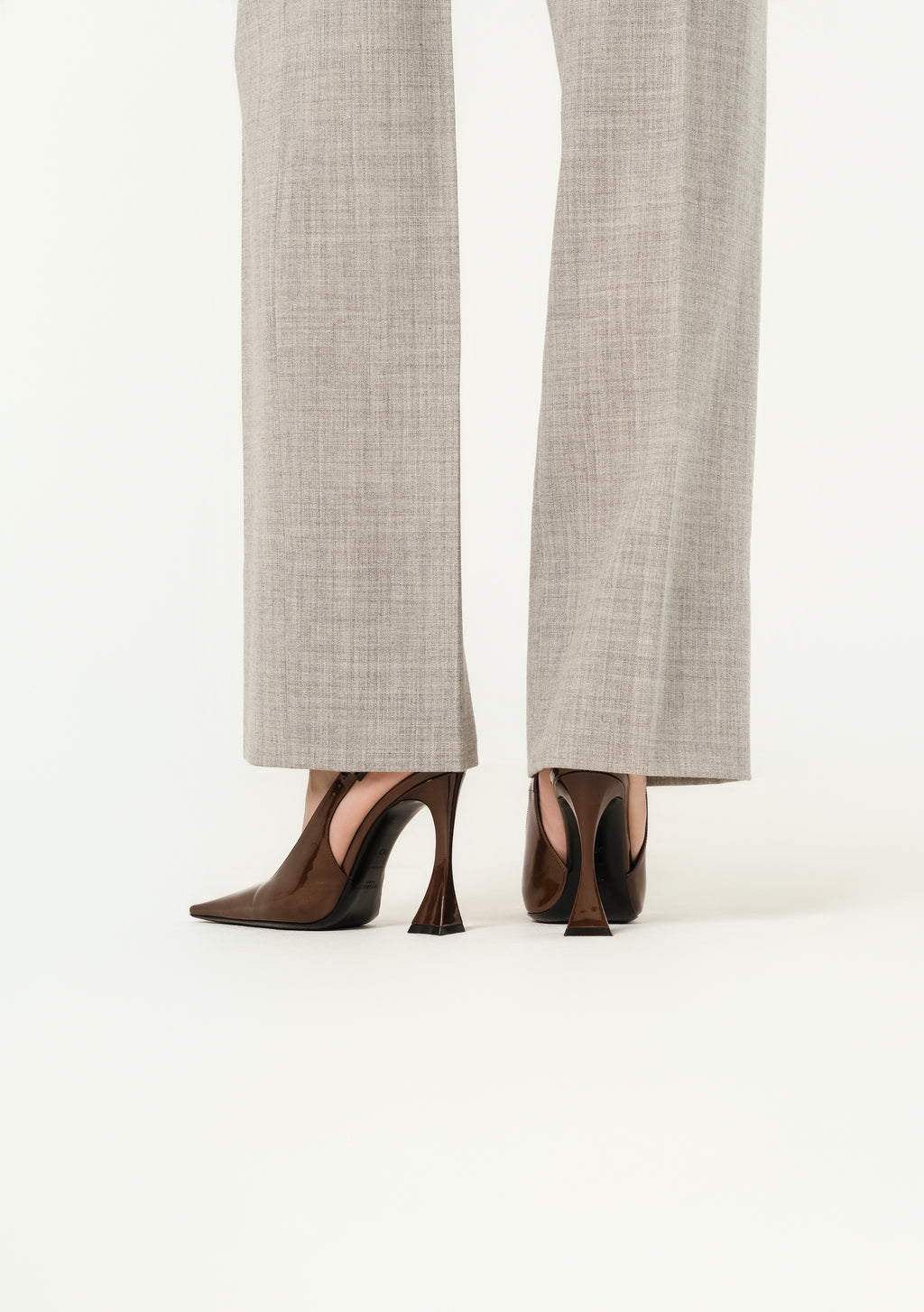 Saint Laurent Stone Glossy Slingback Pumps | Size EU 36 1/2