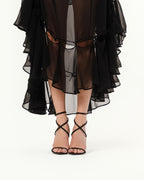 Shoes Sandles Raso Reg / Cross Lin Nero YSL