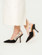 Christian Dior Printed Slingback Pumps | Size EU 37