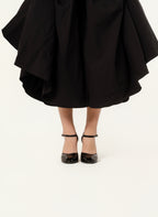 Chanel Patent Cap Toe CC Wedge Ankle Strap Pumps 37 size black and white