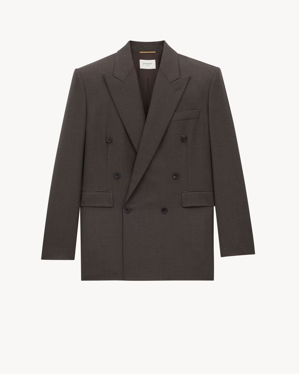 Jacket in Wool chine brown YSL Saint Laurent Size F34/US4