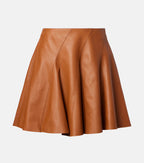 Ralph Laurent Caramel Leather Skirt