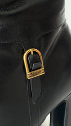 Saint Laurent Nico Leather Plataform Knee - High Boots YSL