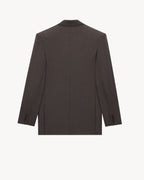 Jacket in Wool chine brown YSL Saint Laurent Size F34/US4