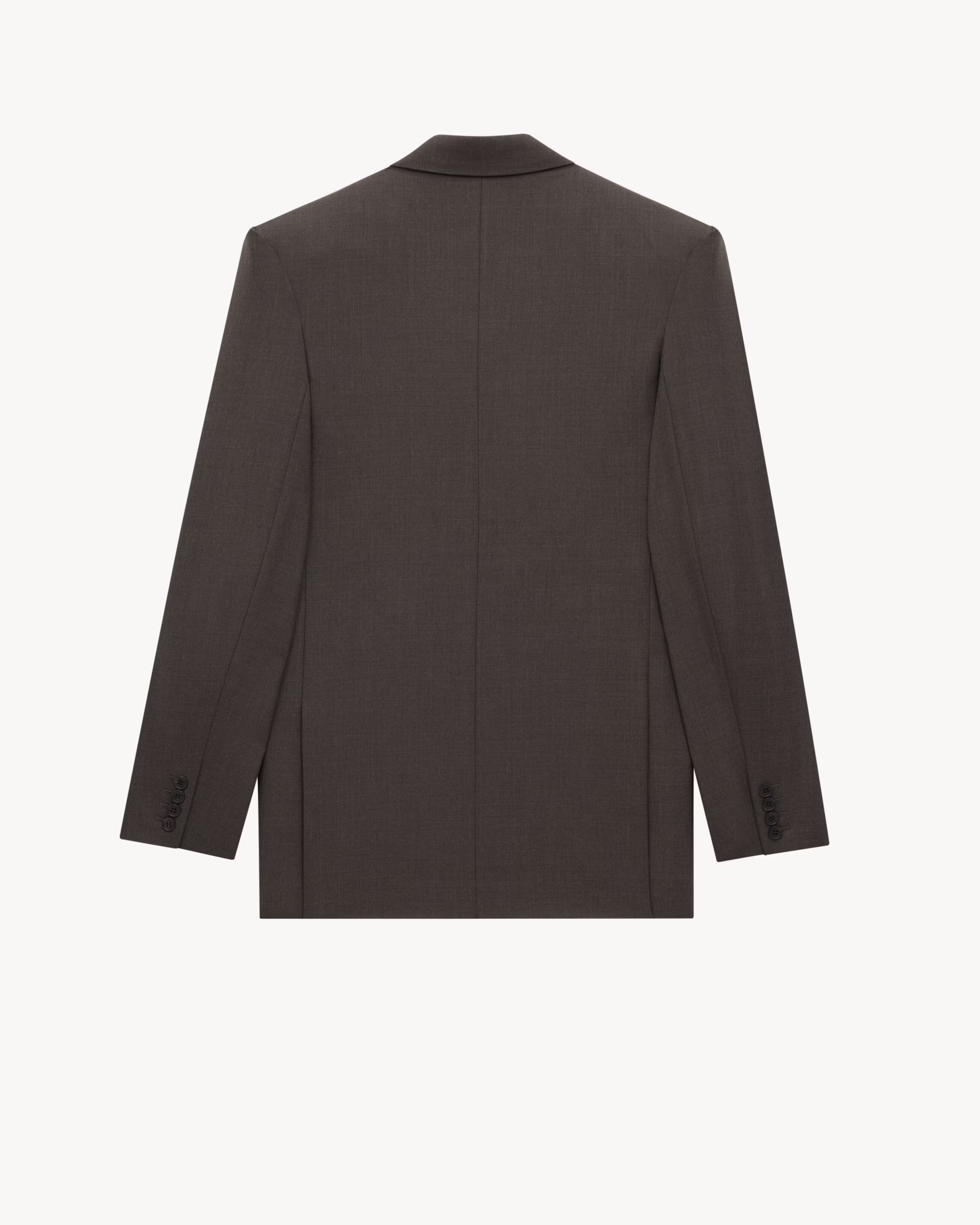 Jacket in Wool chine brown YSL Saint Laurent Size F34/US4